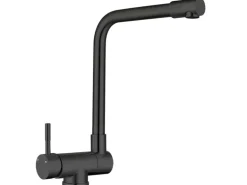 AICA Wasserhahn Faltbare 360° Drehbare Schwarz Küchenarmatur 304 Edelstahl Hochdruckfest Mischbatterie Spültischarmatur