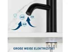 AICA Wasserhahn Schwarz Bad Niedriger Waschtischarmatur Waschbecken Armaturen 304 Edelstahl Einhebelmischer Mischbatterie
