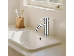 AICA Wasserhahn Silber Bad Niedriger Waschtischarmatur Waschbecken Armaturen 304 Edelstahl Einhebelmischer Mischbatterie