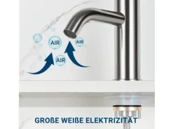 AICA Wasserhahn Silber Bad Niedriger Waschtischarmatur Waschbecken Armaturen 304 Edelstahl Einhebelmischer Mischbatterie