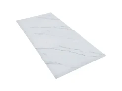 AICA 40x210cm Weißes Marmormuster Duschrückwand Aluverbundplatte Fliesenersatz 3mm Aluminiumverbundplatte Aluplatte Alu