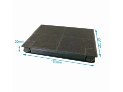 AIR2GO Aktivkohlefilter für Hotpoint-Ariston Typ 141 und CHF141/1 2 Stück