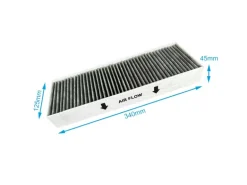 AIR2GO Aktivkohlefilter für Bora BAKFS Basic BHU/BIU/BFIU - 2 Stück