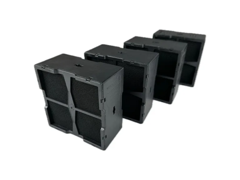 AIR2GO Regenerierbarer Aktivkohlefilter für Beko KIT0120952 und FCB0132356B 4 Stück