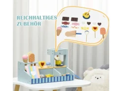 AIYAPLAY Eisdiele MDF Mehrschichtplatte Hellblau 42L x 20B x 24,5H cm