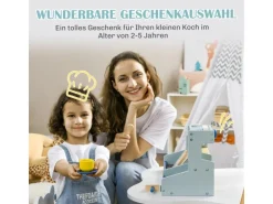 AIYAPLAY Eisdiele MDF Mehrschichtplatte Hellblau 42L x 20B x 24,5H cm