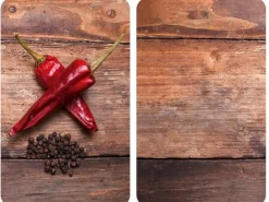 Allstar Glasabdeckplatten Pepper für Glaskeramik-Kochfelder  2er-Set