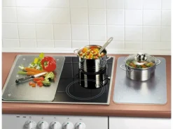 Allstar Herdabdeckplatte für Glaskeramik-Kochfelder Transparent 2er-Set