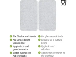 Allstar Herdabdeckplatte für Glaskeramik-Kochfelder Transparent 2er-Set