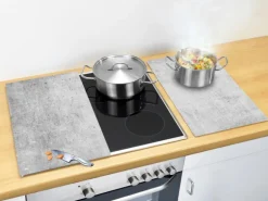 Allstar Herdabdeckplatte für Glaskeramikkochfelder 30 cm x 52 cm Beton 2 Stück