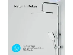 AM.PM Duschsystem Func Duschsystem ohne Armatur, Regenduschset Kopfbrause Duschsäule Dusche F07FA000 Chrom