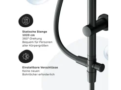 AM.PM Duschsystem Hit S Regendusche Set Duschsäule F07TB022 Schwarz