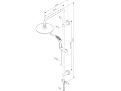 AM.PM Duschsystem Hit S Regendusche Set Duschsäule F07TB022 Schwarz