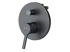 AM.PM Einhand-Mischbatterie Brausearmatur Unterputz, Wandthermostat, Thermostat Dusche FXB45022 X-Joy S  Schwarz