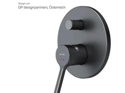 AM.PM Einhand-Mischbatterie Brausearmatur Unterputz, Wandthermostat, Thermostat Dusche FXB45022 X-Joy S  Schwarz