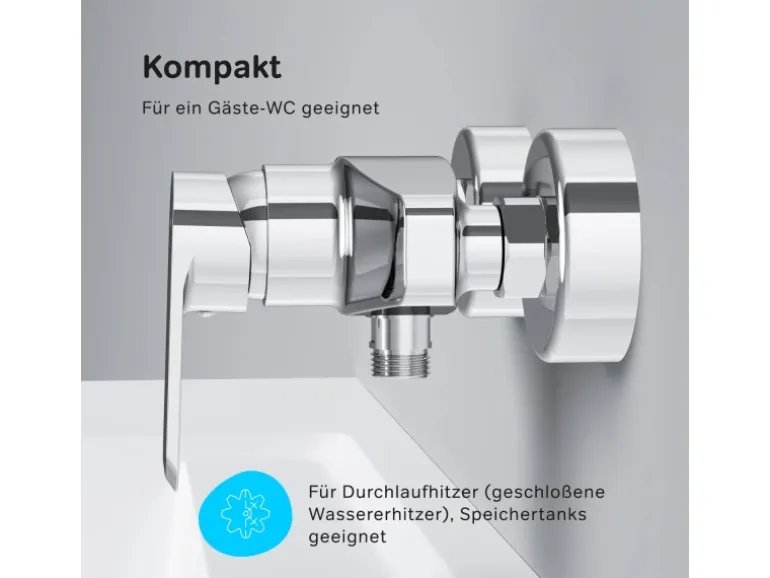 AM.PM Einhebel Duscharmatur Brausearmatur aus Messing Brausebatterie Flash FNA20000 Chrom
