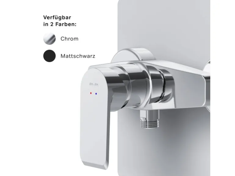 AM.PM Einhebel Duscharmatur Brausearmatur aus Messing Brausebatterie Flash FNA20000 Chrom