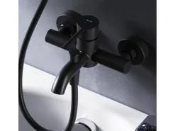 AM.PM Einhebel Wannenarmatur Brausearmatur Spike Aufputz FPA10022 Schwarz