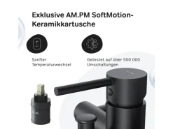 AM.PM Einhebel Wannenarmatur Brausearmatur Spike Aufputz FPA10022 Schwarz