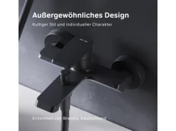 AM.PM Einhebel Wannenarmatur Brausearmatur Flash Aufputz FNA10022 Schwarz