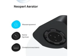 AM.PM Einhebel Wannenarmatur Brausearmatur Flash Aufputz FNA10022 Schwarz