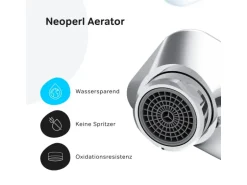 AM.PM Einhebel Waschtischarmatur Hit Wasserhahn Bad aus Messing FTA02800 Chrom