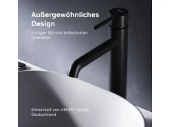 AM.PM Einhebel Waschtischarmatur Spike Wasserhahn Bad aus Messing FPA92022 Schwarz