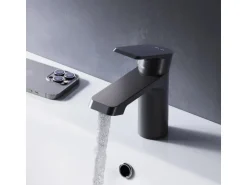 AM.PM Einhebel Waschtischarmatur Flash Wasserhahn Bad aus Messing FNA02122 Schwarz