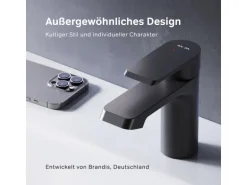 AM.PM Einhebel Waschtischarmatur Flash Wasserhahn Bad aus Messing FNA02122 Schwarz