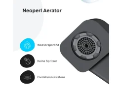 AM.PM Einhebel Waschtischarmatur Flash Wasserhahn Bad aus Messing FNA02122 Schwarz