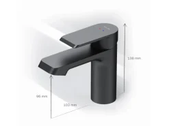 AM.PM Einhebel Waschtischarmatur Flash Wasserhahn Bad aus Messing FNA02122 Schwarz