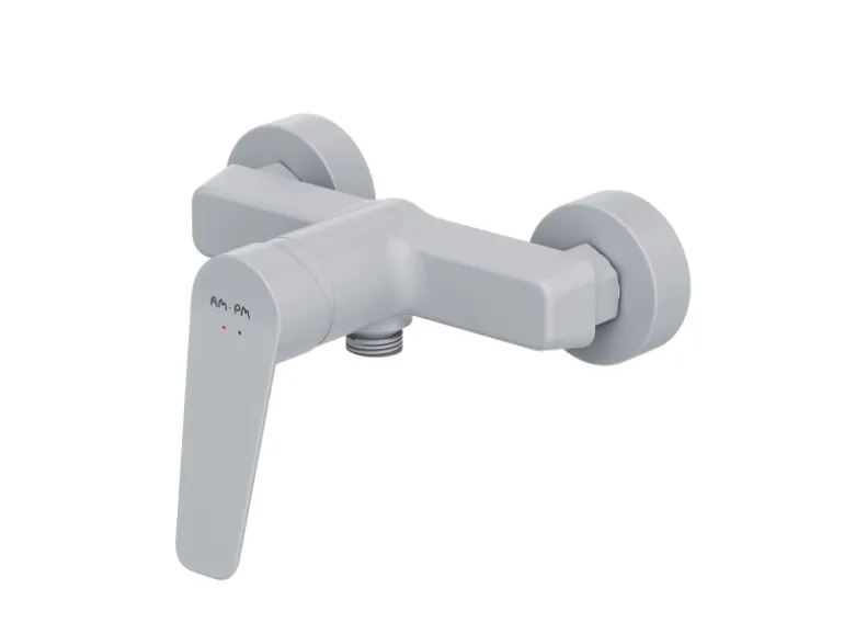 AM.PM Einhebel-Duscharmatur Gem Brausearmatur aus Messing, Brausebatterie Wasserhahn Bad FTA20033 Weiß