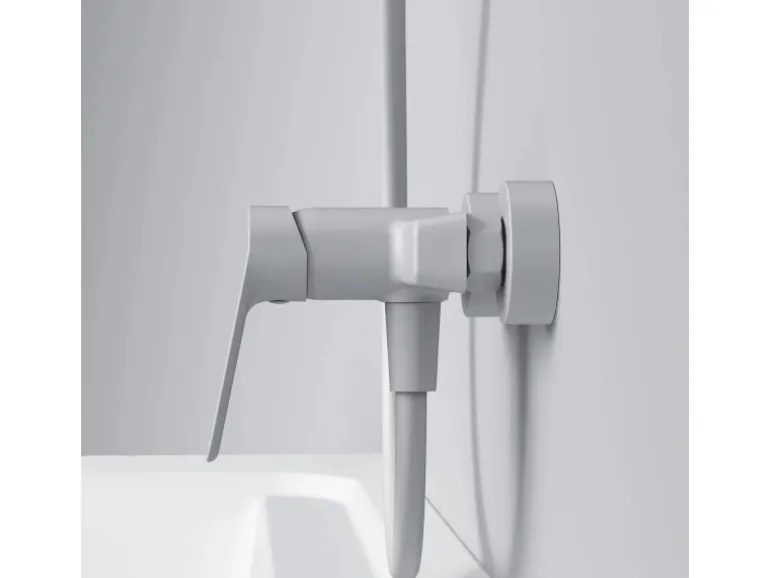 AM.PM Einhebel-Duscharmatur Gem Brausearmatur aus Messing, Brausebatterie Wasserhahn Bad FTA20033 Weiß