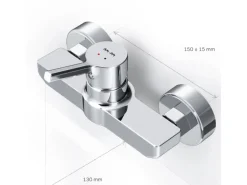 AM.PM Einhebel-Duscharmatur X-Joy S Brausearmatur aus Messing, Brausebatterie Wasserhahn Bad FXB20000 Chrom