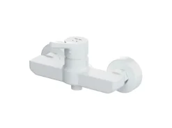 AM.PM Einhebel-Duscharmatur X-Joy S Brausearmatur aus Messing, Brausebatterie Wasserhahn Bad Mischbatterie FXB20033 Weiß