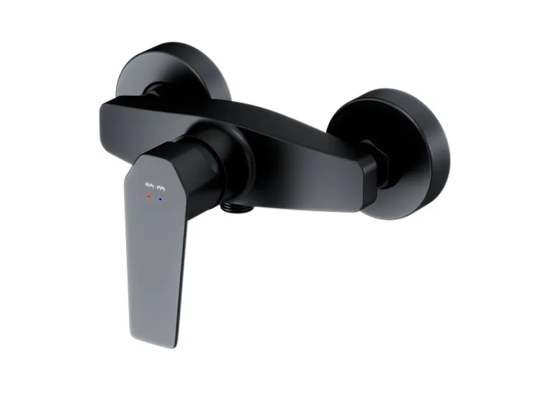 AM.PM Einhebel-Duscharmatur Gem Brausearmatur aus Messing, Brausebatterie, Wasserhahn Bad FGA20022 Schwarz