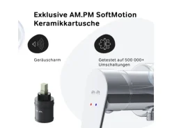 AM.PM Einhebel-Duscharmatur Hit Brausearmatur aus Messing, Brausebatterie Wasserhahn Bad FTA20000 Chrom