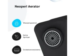 AM.PM Einhebel-Wannenarmatur / Brausearmatur,  Wasserhahn Bad, Wannenbatterie FXA10022 X-Joy Aufputz Schwarz