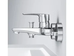 AM.PM Einhebel-Wannenarmatur / Brausearmatur,  Wasserhahn Bad, Wannenbatterie FGA10000 Gem Aufputz Chrom