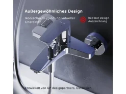 AM.PM Einhebel-Wannenarmatur / Brausearmatur,  Wasserhahn Bad, Wannenbatterie FGA10000 Gem Aufputz Chrom