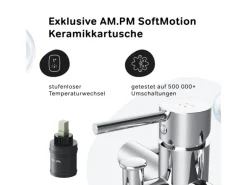 AM.PM Einhebel-Wannenarmatur / Brausearmatur,  Wasserhahn Bad, Wannenbatterie FPA10000 Spike Aufputz Chrom