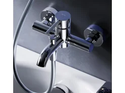 AM.PM Einhebel-Wannenarmatur / Brausearmatur,  Wasserhahn Bad, Wannenbatterie FPA10000 Spike Aufputz Chrom