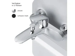 AM.PM Einhebel-Wannenarmatur / Brausearmatur,  Wasserhahn Bad, Wannenbatterie FLA10000 Like Aufputz Chrom
