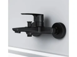 AM.PM Einhebel-Wannenarmatur / Brausearmatur,  Wasserhahn Bad, Wannenbatterie FGA10022 Gem Aufputz Schwarz