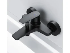 AM.PM Einhebel-Wannenarmatur / Brausearmatur,  Wasserhahn Bad, Wannenbatterie FGA10022 Gem Aufputz Schwarz