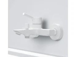 AM.PM Einhebel-Wannenarmatur / Brausearmatur , Wasserhahn Bad Wannenbatterie FXB10033 X-Joy S Aufputz Weiß
