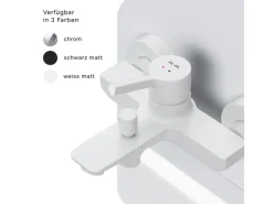 AM.PM Einhebel-Wannenarmatur / Brausearmatur , Wasserhahn Bad Wannenbatterie FXB10033 X-Joy S Aufputz Weiß