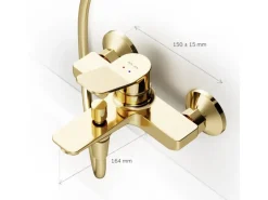 AM.PM Einhebel-Wannenarmatur / Brausearmatur X-Joy Aufputz Gold