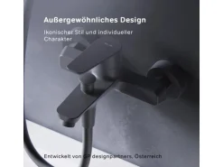 AM.PM Einhebel-Wannenarmatur / Brausearmatur,  Wasserhahn Bad, Wannenbatterie FTA10022 Hit Aufputz Schwarz