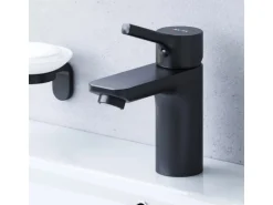 AM.PM Einhebel-Waschtischarmatur X-Joy S Wasserhahn Bad aus Messing, Waschbecken Armatur, Mischbatterie FXB02122 Schwarz